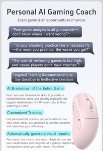 Souris <span class=keywords><strong>sans</strong></span> fil AJAZZ AJ200P AI Master, souris filaire tri-mode 2.4G BT avec entraînement AIM gratuit pour les joueurs de CS2 et les ordinateurs portables et de bureau - Product Image 3