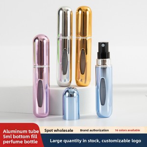 Petit flacon d'échantillon de parfum de 5 ml à remplissage direct par le dessus, vaporisateur auto-chargeur en aluminium, rechargeable, format carte - Product Image 2