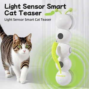Juguete de gato interactivo activado por movimiento de plástico recargable por USB recién llegado gusano Wack inteligente con caza de cola esponjosa - Product Image 2