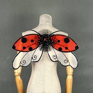 प्यारा जन्मदिन की पार्टी पोशाक सामान गुबरैला गुबरैला फीता परी पंख के साथ फूल हेलोवीन पार्टी गुबरैला परी पंख - Product Image 2