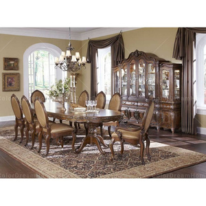 Haut de gamme américain pays rétro <span class=keywords><strong>style</strong></span> <span class=keywords><strong>antique</strong></span> meubles de salle à manger fauteuil en bois de chêne véritable chaise de salle à manger - Product Image 4