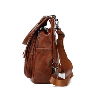 Wholesale 2024 Hot Popular High Quality Genuine Leather Knapsack New Design Brand Custom Vintage <strong>Brown</strong> <strong>Backpack</strong> for Ladies - Product Image 5