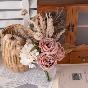 ช่อดอกกุหลาบประดิษฐ์ CallaFloral สีชมพู ดอกไม้แห้ง ตกแต่งบ้าน อุปกรณ์ประกอบฉากงานแต่งงาน CF01419A - Product Image 2