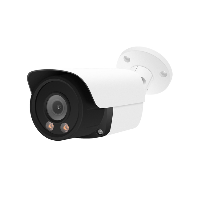 NDAA Compliant 8MP 4K Outdoor Bullet PoE IP Camera Outdoor Security Two-Way Audio AI Face Perimeter Detection Color Night Vision