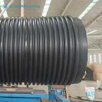 DN1000mm SN12.5 HDPE Double Paroi Ondulé Tuyau D'eau D'irrigation Flexible Anneau En Caoutchouc Connexion Conforme À La Norme DIN