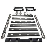 Barre de toit en acier avec éclairage LED pour Toyota Wrangler Jk Jl Jt Bj40, échelle d'escalade, panier de chargement, pour toit de voiture, jeep wrangler
