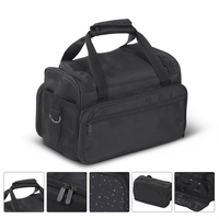 Sac de rangement multifonctionnel pour la beauté et la coiffure, best-seller transfrontalier, en polyester noir avec fermeture éclair, pochette à outils portable pour