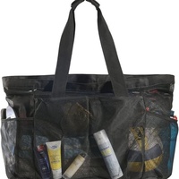 Sac à main de plage en maille de polyester de grande capacité transfrontalière européenne et américaine sac à bandoulière mode pour femmes pour les voyages en plein air