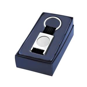 Llavero de cinta textil negra con cavidad para llaveros metálicos - Product Image 2