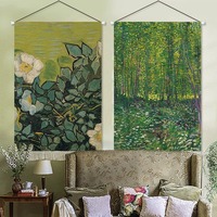Tapestry Lukisan Minyak Lanskap Dekorasi Dinding Artistik Kain Latar Belakang untuk Ruang Tamu Pintu Masuk Penutup Premium Lukisan Gantung