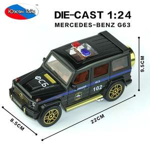 Venta Caliente, Modelo de Auto de Policía Rusa a Escala 1:24, de Alta Simulación, con Retroceso, G63, Vehículos de Juguete Fundidos a Presión - Product Image 3