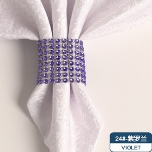 5x1.6 pouces diamant maille boucle mariage dîner fête décorations <span class=keywords><strong>de</strong></span> Table 8 rangées strass ronds <span class=keywords><strong>de</strong></span> <span class=keywords><strong>serviette</strong></span> - Product Image 6