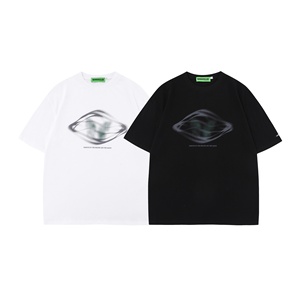 Nouvelle Collection Printemps-Été 2026 : T-shirt Ample en Coton pour Homme, Style Urbain Américain, Motif Lettres Artistiques Inspiré du Rap. - Product Image 3