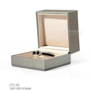 Fashion Brushed Pu Jewelry <b>Box</b> Square Velvet Lined For <b>Valentines</b> Day Jewelry <b>Gift</b> With Logo Option - Product Image 4