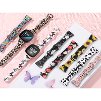 Reloj inteligente de lujo, pulsera deportiva de TPU con diseño de 8 patrones, accesorios para Fitbit