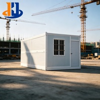 Maison conteneur pliable en panneaux sandwich robustes, kits de villas préfabriquées modernes avec conception respirante pour une utilisation à long terme sur chantier