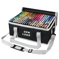 Bo Yi Xuan Set de stylos marqueurs d'art pour étudiants Pointe fine Dessin de couleur à base d'alcool avec pointe de pinceau Matériau en plastique PP