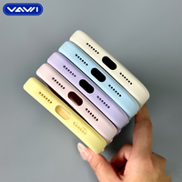 Étui de téléphone magnétique en silicone liquide VAWI S100 avec grand panneau arrière pour iPhone 12 13 14 15 16 17 Pro Max, étui magnétique en silicone