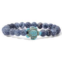 Bracelet en perles de pierres naturelles avec breloque tortue de mer turquoise, bijoux fantaisie en gros pour homme et femme, idéal pour les anniversaires