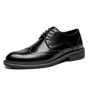 Zapatos de Negocios de Alta Gama, Lujosos, de Piel Vacuna, con Cordones, Diseño Floral, Suela Suave, Hechos a Mano, Estilo Británico, Puntiagudos, Otoñales, Impermeables y Transpirables - Product Image 5