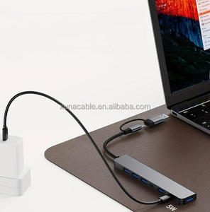 7-in-1 Dual head <span class=keywords><strong>USB</strong></span> <span class=keywords><strong>3</strong></span>.0 Type-C Docking Station <span class=keywords><strong>Hub</strong></span> đa chức năng <span class=keywords><strong>USB</strong></span> <span class=keywords><strong>3</strong></span>.0 <span class=keywords><strong>HUB</strong></span> - Product Image 5