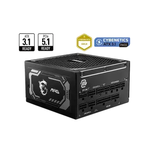 Fuente de Alimentación Totalmente Modular para MAG PCIe5 ATX 12V V2.4, PSU Dorada de 1250W - Product Image 4