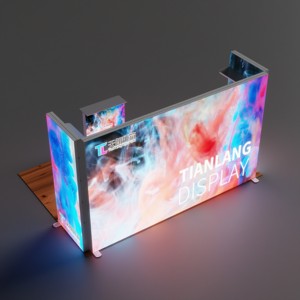 <span class=keywords><strong>Caja</strong></span> de <span class=keywords><strong>Luz</strong></span> Flexible para Exposiciones de 1000x500x950 mm, Mostrador con Almacenamiento Integrado, LED Frontal, Colgante Superior, Impermeable, Alto Brillo, Portátil - Product Image 1