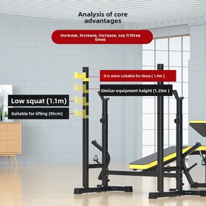 Lit <span class=keywords><strong>de</strong></span> musculation multifonction pliable avec système <span class=keywords><strong>de</strong></span> levage et <span class=keywords><strong>de</strong></span> rangement à cadre unique pour équipement <span class=keywords><strong>de</strong></span> fitness à domicile et haltères - Product Image 4