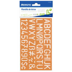 Stencil Alfabetico Grande in Materiale PET Marca Mengfu Modello M-0066 Made in China per Disegno, Artigianato e Progetti Fai-da-Te - Product Image 1