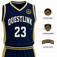 Ensemble de maillot et short de basket-ball personnalisé QuestLink, sublimé, séchage rapide, léger, en mesh respirant, uniforme de basket-ball