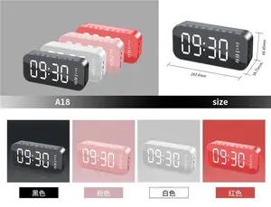 2023 altoparlanti Bluetooth Display digitale a LED Timer per dormire con funzione Snooze per altoparlante wireless sveglia