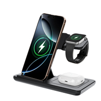 Chargeur sans fil magnétique 3-en-1 W76 |   Station de charge rapide 15W pour téléphone/montre/écouteurs
