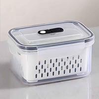 Hete Verkoop 800Ml Voedselopslagcontainers Met Afvoermand Plastic Voedselcontainer Fruit En Groenten Herbruikbare Lekbestendige Sets