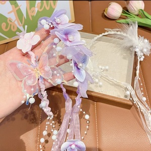 Nuova fascia per capelli, accessorio per acconciature <span class=keywords><strong>da</strong></span> <span class=keywords><strong>bambina</strong></span> con intreccio a farfalla super fatato, che non stringe la testa. - Product Image 4