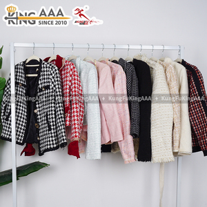 KungFu KingAAA Chaqueta Corta Usada al por Mayor para Mujer, Abrigo Corto de Tweed Vintage, Chaqueta Clásica con Botones, Prenda Exterior Retro Elegante para Mujer - Product Image 5