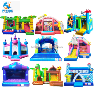 Lâu Đài bouncy bơm hơi thương mại và trượt nước tùy chỉnh màu nhảy Vật liệu PVC với quạt gió tích hợp - Product Image 5