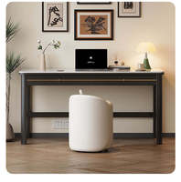 Bureau d'ordinateur portable/table d'étude moderne en bois de chêne massif et console sculptée à la main chinoise avec tiroir, durable
