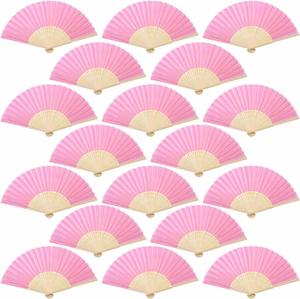 Abanico de Seda Personalizado Multicolor con Hueso de Bambú, Ecológico, Tallado, Plegable, para Regalo de Boda - Product Image 3