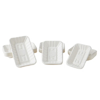 Assiettes compostables à 6 compartiments Assiettes en plastique de fécule de maïs Plateaux jetables pour l'école