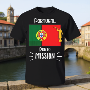 Portugal Porto Mission T-Shirt en coton noir pour homme taille M - Product Image 3