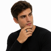 Ensemble de bagues de mariage assorties pour lui et pour elle, en acier inoxydable poli miroir, alliances de promesse pour couples, 6 mm 8 mm, unisexe, directement de l'usine