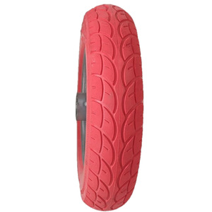 ล้อโฟม PU สีแดง Cheng Jin Vehicles 3.25-8  ลายดอกยางแน่น 133.25-8 สำหรับรถเข็น ไม่ต้องเติมลม - Product Image 1