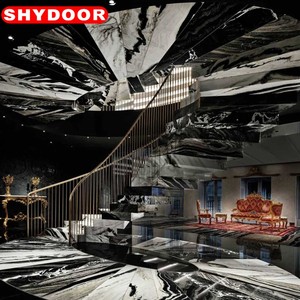 Rampe d'escalier en verre en <span class=keywords><strong>acier</strong></span> inoxydable 304, design moderne et épuré pour villa, avec finition artisanale - Product Image 4