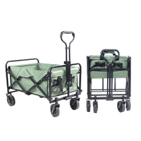 Chariot de camping pliable pour pique-nique, chariot utilitaire de plage pliable