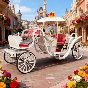 Fournisseur d'usine : Chariot de chevaux Royal, Chariot citrouille blanc de conte de fées, Accessoires de décoration de mariage - Product Image 6