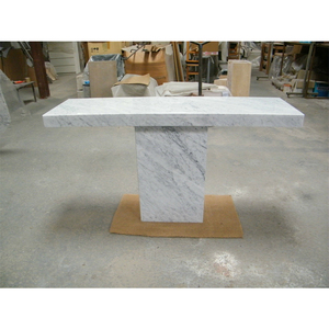 Base cuadrada de mármol blanco de carrra italiana, 100% natural, moderna, estrecha, para pasillo, <span class=keywords><strong>consola</strong></span> de mesa - Product Image 4