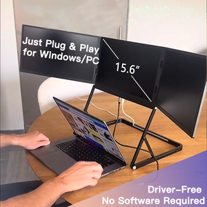 Monitor Portátil Triple de 15.6 Pulgadas de Fábrica ODM, Sin Controladores, Sin Necesidad de Software, Plug & Play para Windows - Product Image 1