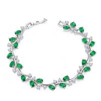 Bracelet en alliage plaqué or torsadé avec fleurs et strass, fait main en Europe et en Amérique, pour femmes