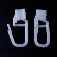 Crochets de rideau larges en plastique de 10 mm pour rails - Installation facile, design contemporain, accessoires de rideau pour salon