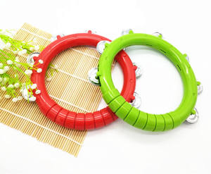 Instrumentos musicales de percusión para niños Tamborin, agitador de ritmo de desarrollo, tambor de percusión de mano, juguetes a la venta - Product Image 2